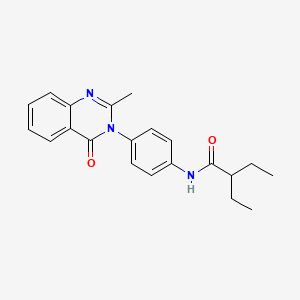 2-ethyl-N-[4-(2-methyl-4-oxoquinazolin-3-yl)phenyl]butanamide