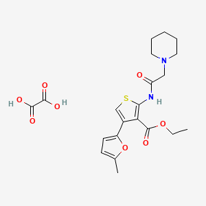 Ethyl 4-(5-methylfuran-2-yl)-2-(2-(piperidin-1-yl)acetamido)thiophene-3-carboxylate oxalate