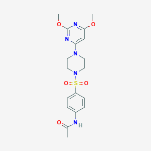 N-(4-((4-(2,6-dimethoxypyrimidin-4-yl)piperazin-1-yl)sulfonyl)phenyl)acetamide