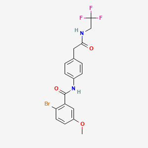 2-bromo-5-methoxy-N-(4-(2-oxo-2-((2,2,2-trifluoroethyl)amino)ethyl)phenyl)benzamide