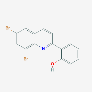 molecular formula C15H9Br2NO B2445768 2-(6,8-Dibromoquinolin-2-yl)phenol CAS No. 860784-08-3