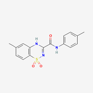 molecular formula C16H15N3O3S B2445770 6-methyl-N-(4-methylphenyl)-1,1-dioxo-1,2-dihydro-1lambda,2,4-benzothiadiazine-3-carboxamide CAS No. 932489-95-7