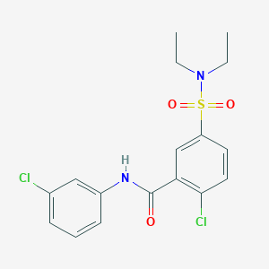 2-chloro-N-(3-chlorophenyl)-5-(diethylsulfamoyl)benzamide