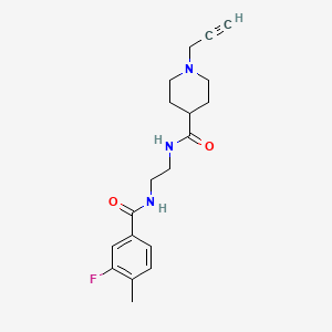 N-{2-[(3-fluoro-4-methylphenyl)formamido]ethyl}-1-(prop-2-yn-1-yl)piperidine-4-carboxamide