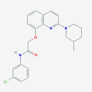 molecular formula C23H24ClN3O2 B2445780 N-(3-chlorophenyl)-2-((2-(3-methylpiperidin-1-yl)quinolin-8-yl)oxy)acetamide CAS No. 921808-07-3