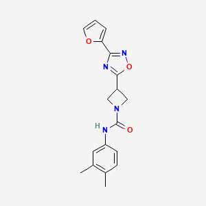 N-(3,4-dimethylphenyl)-3-(3-(furan-2-yl)-1,2,4-oxadiazol-5-yl)azetidine-1-carboxamide