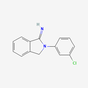 molecular formula C14H11ClN2 B2445793 2-(3-Chlorophenyl)isoindolin-1-imine CAS No. 321686-44-6