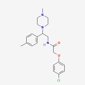 molecular formula C22H28ClN3O2 B2445795 2-(4-氯苯氧基)-N-(2-(4-甲基哌嗪-1-基)-2-(对甲苯基)乙基)乙酰胺 CAS No. 898430-84-7