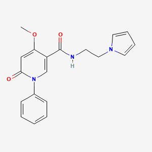 N-(2-(1H-pyrrol-1-yl)ethyl)-4-methoxy-6-oxo-1-phenyl-1,6-dihydropyridine-3-carboxamide