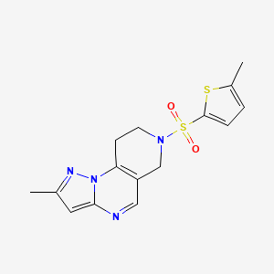 2-Methyl-7-((5-methylthiophen-2-yl)sulfonyl)-6,7,8,9-tetrahydropyrazolo[1,5-a]pyrido[3,4-e]pyrimidine