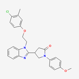4-{1-[2-(4-chloro-3-methylphenoxy)ethyl]-1H-benzimidazol-2-yl}-1-(4-methoxyphenyl)pyrrolidin-2-one