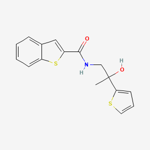 molecular formula C16H15NO2S2 B2445817 N-(2-羟基-2-(噻吩-2-基)丙基)苯并[b]噻吩-2-甲酰胺 CAS No. 2034555-14-9
