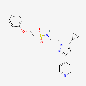 N-(2-(5-cyclopropyl-3-(pyridin-4-yl)-1H-pyrazol-1-yl)ethyl)-2-phenoxyethanesulfonamide