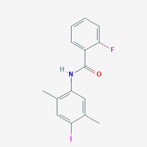 molecular formula C15H13FINO B244582 2-fluoro-N-(4-iodo-2,5-dimethylphenyl)benzamide 