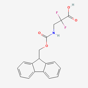 molecular formula C18H15F2NO3 B2445831 Fmoc-3-氨基-2,2-二氟丙酸 CAS No. 1310680-49-9