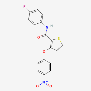 molecular formula C17H11FN2O4S B2445858 N-(4-氟苯基)-3-(4-硝基苯氧基)噻吩-2-甲酰胺 CAS No. 252026-86-1