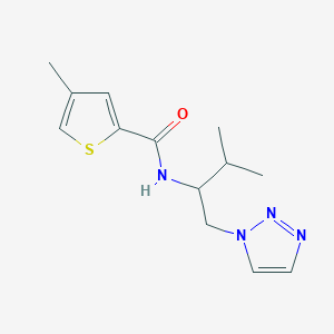 molecular formula C13H18N4OS B2445862 4-methyl-N-(3-methyl-1-(1H-1,2,3-triazol-1-yl)butan-2-yl)thiophene-2-carboxamide CAS No. 2034535-36-7