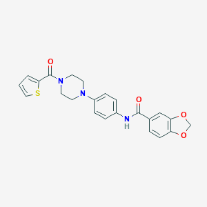 N-{4-[4-(2-thienylcarbonyl)-1-piperazinyl]phenyl}-1,3-benzodioxole-5-carboxamide