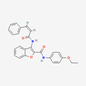 (Z)-N-(4-ethoxyphenyl)-3-(3-phenylacrylamido)benzofuran-2-carboxamide