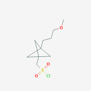 [3-(3-Methoxypropyl)-1-bicyclo[1.1.1]pentanyl]methanesulfonyl chloride