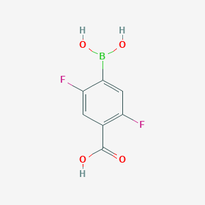 molecular formula C7H5BF2O4 B2445882 4-Borono-2,5-difluorobenzoic acid CAS No. 1966890-13-0