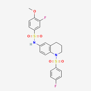 3-fluoro-N-(1-((4-fluorophenyl)sulfonyl)-1,2,3,4-tetrahydroquinolin-6-yl)-4-methoxybenzenesulfonamide