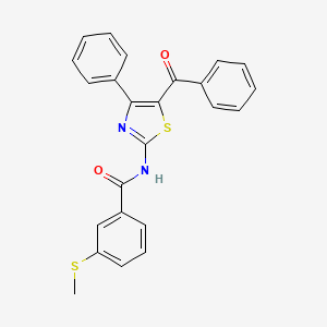 molecular formula C24H18N2O2S2 B2445884 N-(5-苯甲酰基-4-苯基噻唑-2-基)-3-(甲硫基)苯甲酰胺 CAS No. 922811-72-1