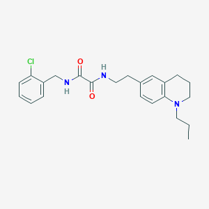 molecular formula C23H28ClN3O2 B2445886 N1-(2-chlorobenzyl)-N2-(2-(1-propyl-1,2,3,4-tetrahydroquinolin-6-yl)ethyl)oxalamide CAS No. 955529-56-3
