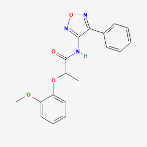 molecular formula C18H17N3O4 B2445902 2-(2-甲氧基苯氧基)-N-(4-苯基-1,2,5-噁二唑-3-基)丙酰胺 CAS No. 866237-04-9