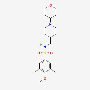 molecular formula C20H32N2O4S B2445910 4-甲氧基-3,5-二甲基-N-((1-(四氢-2H-吡喃-4-基)哌啶-4-基)甲基)苯磺酰胺 CAS No. 2034571-33-8
