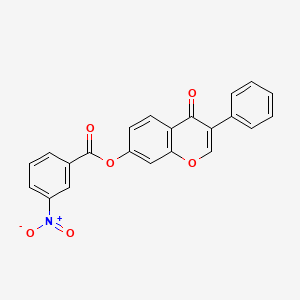 molecular formula C22H13NO6 B2445912 4-oxo-3-phenyl-4H-chromen-7-yl 3-nitrobenzoate CAS No. 618391-22-3