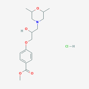 molecular formula C17H26ClNO5 B2445916 Methyl 4-(3-(2,6-dimethylmorpholino)-2-hydroxypropoxy)benzoate hydrochloride CAS No. 1052412-65-3