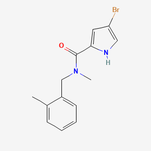 molecular formula C14H15BrN2O B2445918 4-溴代-N-甲基-N-[(2-甲基苯基)甲基]-1H-吡咯-2-甲酰胺 CAS No. 1062045-11-7