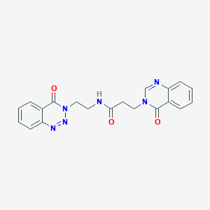 N-(2-(4-oxobenzo[d][1,2,3]triazin-3(4H)-yl)ethyl)-3-(4-oxoquinazolin-3(4H)-yl)propanamide
