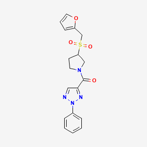(3-((furan-2-ylmethyl)sulfonyl)pyrrolidin-1-yl)(2-phenyl-2H-1,2,3-triazol-4-yl)methanone