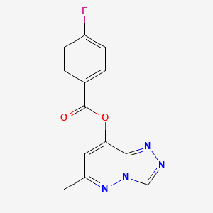 molecular formula C13H9FN4O2 B2445938 6-Methyl[1,2,4]triazolo[4,3-b]pyridazin-8-yl 4-fluorobenzenecarboxylate CAS No. 478046-02-5