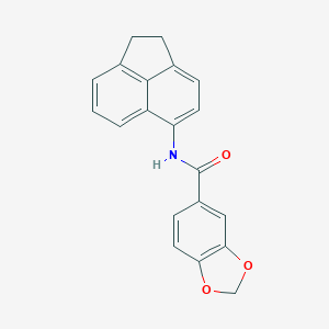 molecular formula C20H15NO3 B244594 N-(1,2-dihydroacenaphthylen-5-yl)-1,3-benzodioxole-5-carboxamide 