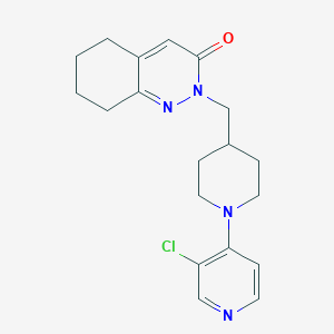 molecular formula C19H23ClN4O B2445943 2-{[1-(3-氯吡啶-4-基)哌啶-4-基]甲基}-2,3,5,6,7,8-六氢茚满-3-酮 CAS No. 2097871-99-1