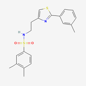 molecular formula C20H22N2O2S2 B2445964 3,4-二甲基-N-(2-(2-(间甲苯基)噻唑-4-基)乙基)苯磺酰胺 CAS No. 896607-30-0