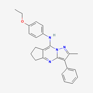molecular formula C24H24N4O B2445965 N-(4-ethoxyphenyl)-2-methyl-3-phenyl-6,7-dihydro-5H-cyclopenta[d]pyrazolo[1,5-a]pyrimidin-8-amine CAS No. 896070-62-5