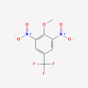 molecular formula C8H5F3N2O5 B2445966 2-Methoxy-1,3-dinitro-5-(trifluoromethyl)benzene CAS No. 317-70-4