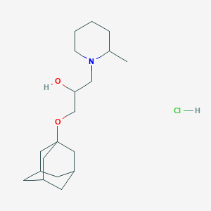 molecular formula C19H34ClNO2 B2445968 1-((3s,5s,7s)-Adamantan-1-yloxy)-3-(2-methylpiperidin-1-yl)propan-2-ol hydrochloride CAS No. 1208766-93-1
