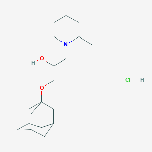 molecular formula C19H34ClNO2 B2445968 1-(ADAMANTAN-1-YLOXY)-3-(2-METHYLPIPERIDIN-1-YL)PROPAN-2-OL HYDROCHLORIDE CAS No. 1208766-93-1