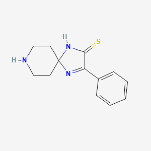 molecular formula C13H15N3S B2445976 3-Phenyl-1,4,8-triazaspiro[4.5]dec-3-ene-2-thione CAS No. 1325305-24-5