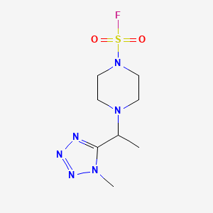 molecular formula C8H15FN6O2S B2445982 4-[1-(1-Methyltetrazol-5-yl)ethyl]piperazine-1-sulfonyl fluoride CAS No. 2411243-31-5
