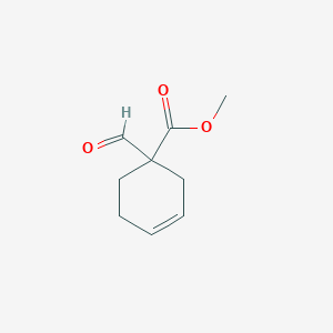 molecular formula C9H12O3 B2445989 Methyl 1-formylcyclohex-3-ene-1-carboxylate CAS No. 4684-34-8