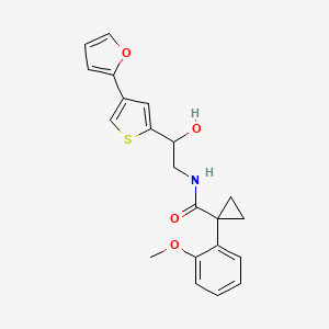 N-[2-[4-(Furan-2-yl)thiophen-2-yl]-2-hydroxyethyl]-1-(2-methoxyphenyl)cyclopropane-1-carboxamide