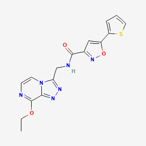 N-((8-ethoxy-[1,2,4]triazolo[4,3-a]pyrazin-3-yl)methyl)-5-(thiophen-2-yl)isoxazole-3-carboxamide