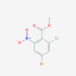 molecular formula C8H5BrClNO4 B2446002 4-溴-2-氯-6-硝基苯甲酸甲酯 CAS No. 2092700-64-4