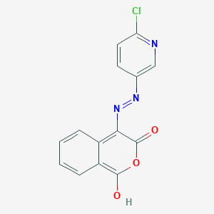 molecular formula C14H8ClN3O3 B2446003 1H-异色罗满-1,3,4-三酮4-[N-(6-氯-3-吡啶基)腙] CAS No. 939762-09-1